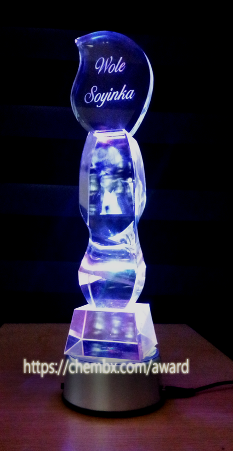 Best Personalized 3D Crystal Cube Award with Engraved Text – Order Online in Nigeria