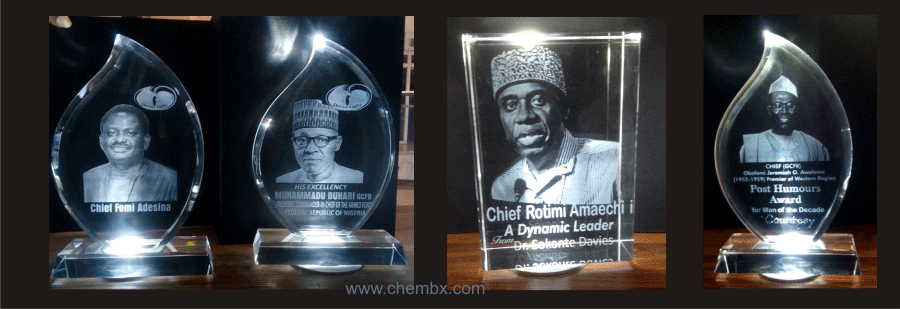 Custom 3D Crystal Glass Cube Award with Rotating Base – Engraved and Shipped Across Nigeria