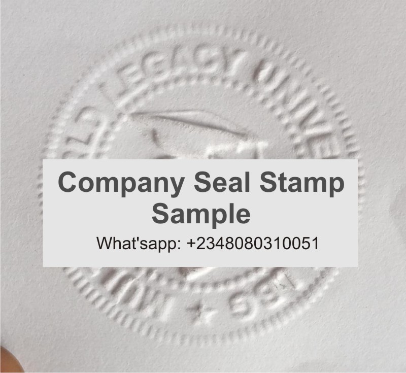 Order prompt &lsquo;Click here&rsquo; for embossing seal via WhatsApp