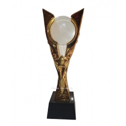  	 Unique Trophy shape gold crystal award for awarding great people in lekki, VGC, ajah, ikeja, igando, lagos Nigeria