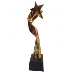 Star Design quality gold award plaque trophy for honoring destinies of your choice